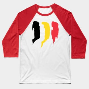 Belgium Flag - Brush Strokes Baseball T-Shirt